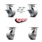 Service Caster 5 Inch Kingpinless Semi Steel Wheel Caster Swivel Locks 2 Brakes SCC, 4PK SCC-KP30S520-SSR-SLB-BSL-2-BSL-2 - alternate 3